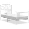 vidaXL Bedframe metaal wit 90x200 cm