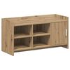 vidaXL Schoenenkast 100 x 39,5 x 51 cm Bewerkt hout Artisanaal eiken
