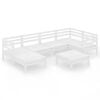 vidaXL 7-delige Loungeset massief grenenhout wit