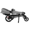 vidaXL Kinderwagen 2-in-1 aluminium grijs en zwart