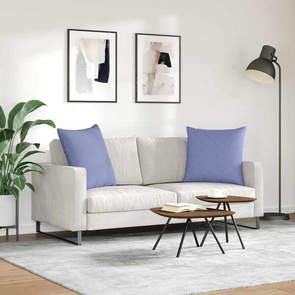 vidaXL Sofa Kussens 2 pcs Jeans Blauw 80 x 80 cm Stof