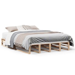 vidaXL Bedframe zonder matras massief grenenhout 160x200 cm