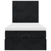vidaXL Ottoman bed met matrassen 80x200cm fluweel zwart