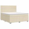 vidaXL Boxspringbed met matras Cr&egrave;mekleurig 140 x 190 cm Stof