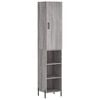 vidaXL Hoge kast 34,5x34x180 cm bewerkt hout grijs sonoma eikenkleurig