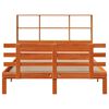 vidaXL Bed met boekenkast zonder matras grenenhout wasbruin 140x190 cm