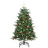vidaXL Kunstkerstboom Groen 150 cm PVC en Metaal en Plastic