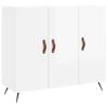 vidaXL Dressoir 90x34x80 cm bewerkt hout hoogglans wit