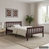 vidaXL Bedframe massief grenenhout donkerbruin 120x200 cm