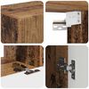 vidaXL Wandgemonteerd 4 pcs Oud Hout