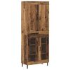 vidaXL Hoge kast 2 st Oudhout 69,5 x 34 x 180 cm Bewerkt hout
