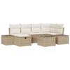 vidaXL Bankstel 7 st poly rattan