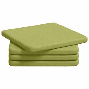 vidaXL Zitkussens 4 stuks Lichtgroen 40 x 40 x 3 cm Stof