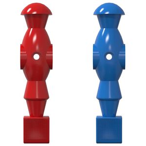 vidaXL Voetbaltafel Spelers 22 pcs Blauw en Rood 2,4 x 2,1 x 9,7 cm PP