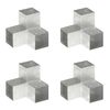 vidaXL Paalverbindingen 4 st Y-vorm 101x101 mm gegalvaniseerd metaal