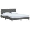 vidaXL Bedframe zonder matras stof donkergrijs 160x200 cm