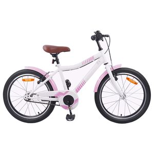 vidaXL Kinderfiets 18 Inch voor 5-7 jaar Lichtroze