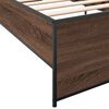 vidaXL Bedframe bewerkt hout en metaal bruin eikenkleurig 90x190 cm