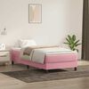 vidaXL Boxspring zonder matras fluweel roze 90x220 cm