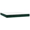 vidaXL Boxspring met matras en LED fluweel donkergroen 180x200 cm
