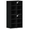 vidaXL Schoenenkast 2 pcs Zwart Eiken 52 x 30 x 50,5 cm Bewerkt hout