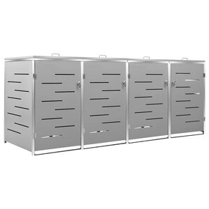 vidaXL Containerberging vierdubbel 276,5x77,5x115 cm roestvrij staal
