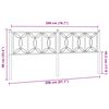 vidaXL Vervangend hoofdbord 200 cm metaal wit