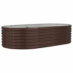 vidaXL Plantenbak 152x80x36 cm gegalvaniseerd staal bruin