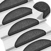 vidaXL Trapmatten 10 st 56x17x3 cm Antraciet Halfrond