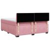 vidaXL Boxspring met matras fluweel roze 180x200 cm