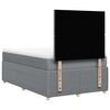 vidaXL Boxspring met matras stof lichtgrijs 120x190 cm