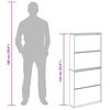 vidaXL Schoenenkast met spiegel 4-laags 63x17x134 cm hoogglans wit