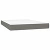 vidaXL Boxspring met matras en LED stof donkergrijs 140x190 cm