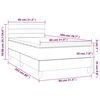 vidaXL Boxspring met matras stof lichtgrijs 80x200 cm