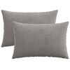 vidaXL Kussensloop 2 pcs HEERLEN Lichtgrijs 50 x 80 cm corduroy