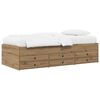 vidaXL Bedframe met opslag Artisanaal eiken 80 x 200 cm Bewerkt hout