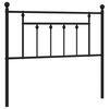 vidaXL Vervangend hoofdbord 107 cm metaal zwart
