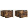 vidaXL Wandbeugel Bedkast 2 pcs Gerookt eiken 33 x 34,5 x 24 cm