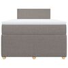 vidaXL Boxspring met matras stof taupe 120x190 cm
