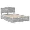 vidaXL Bedframe met hoofdeinde Grijs Sonoma 150 x 200 cm Bewerkt hout