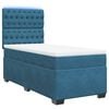 vidaXL Boxspring met matras fluweel blauw 100x200 cm