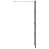 vidaXL Inloop Douche Wand Zwart 80 x 195 cm gehard glas