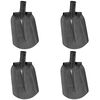 vidaXL Schep Hoofd 4 pcs Zilver 33 x 21 cm Gepoedercoat staal