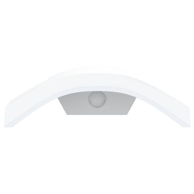 vidaXL Buitenwandlamp LED met sensors gegoten aluminium wit