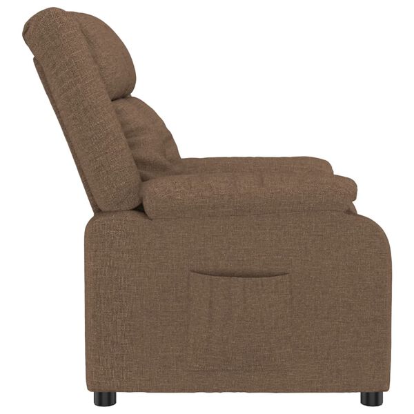 vidaXL Fauteuil verstelbaar stof bruin
