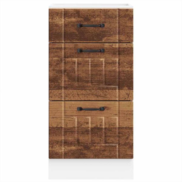 vidaXL Onderkast Lucca bewerkt hout oud houtkleurig