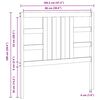 vidaXL Hoofdbord 106x4x100 cm massief grenenhout grijs