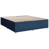 vidaXL Boxspring met matras stof blauw 200x200 cm