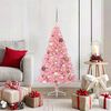 vidaXL Kunstmatig Voorverlicht Kerstboom met 150 LED Roze 120 cm PVC