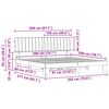 vidaXL Bedframe met Gevoerd Hoofdgedeelte Lichtgrijs 200 x 200 cm